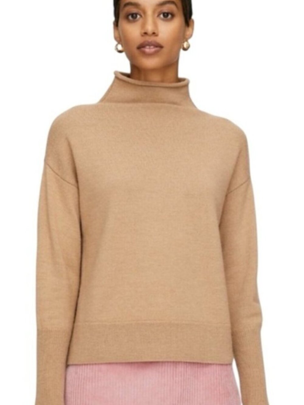 Aritzia Wilfred Tan Cyprie Wool Sweater - Small